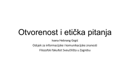 Otvorenost i etička pitanja