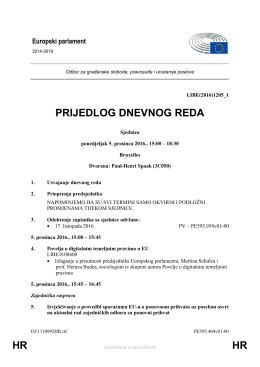 HR HR PRIJEDLOG DNEVNOG REDA