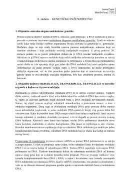 8. zadaća – GENETIČKO INŽENJERSTVO