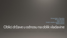 Oblici države u odnosu na oblik vladavine