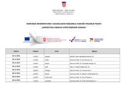 raspored informativnih i edukacijskih radionica