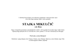 STAJKA MIKULČIĆ ro . Blum