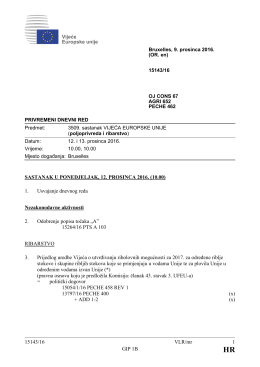 15143/16 VLR/mr 1 GIP 1B SASTANAK U PONEDJELJAK, 12