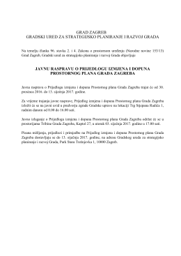 Obavijest o javnoj raspravi