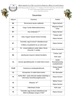 December - Református Általános Iskola