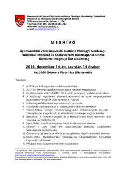 MEGH &Iacute; V &Oacute; 2016. december 14-&eacute;n, szerd&aacute;n 14