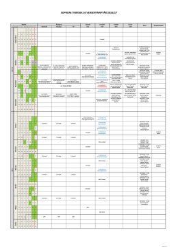 SOPRONI TIGRISEK SE VERSENYNAPTÁR 2016/17