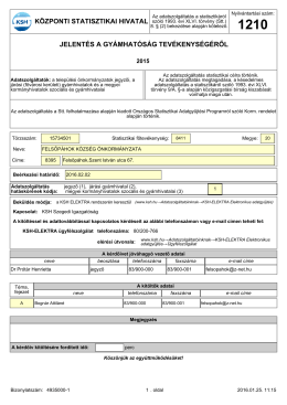 1210 jelent&eacute;s a gy&aacute;mhat&oacute;s&aacute;gi tev&eacute;kenys&eacute;gről