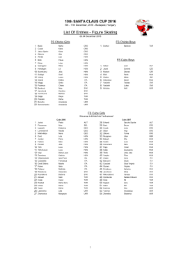 List Of Entries