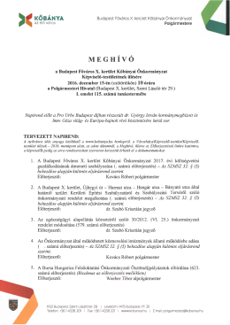 meghívó - Kőbánya