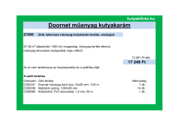 A Doornet műanyag kutyakar&aacute;m szett tartalma ide kattintva t&ouml;lthető le.