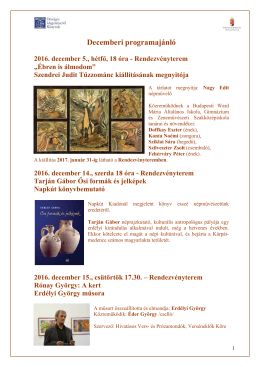 Decemberi programaj&aacute;nl&oacute; - Orsz&aacute;gos Idegennyelvű K&ouml;nyvt&aacute;r