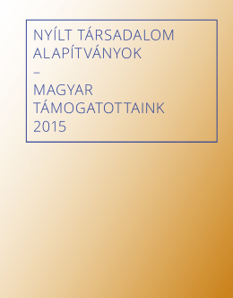 nyílt társadalom alapítványok – magyar