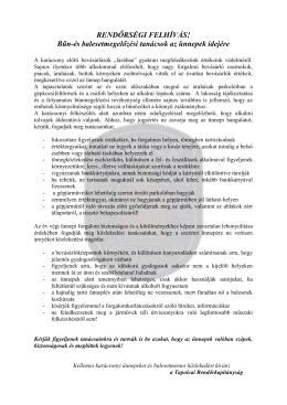 Bűn-&eacute;s balesetmegelőz&eacute;si tan&aacute;csok az &uuml;nnepek idej&eacute;re