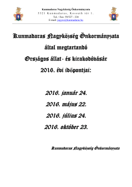 2016. január 24. 2016. május 22. 2016. július 24