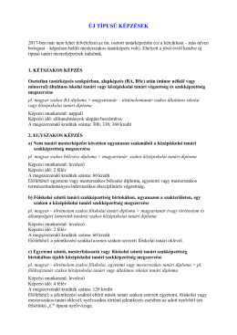 új típusú képzések