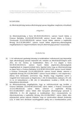 IV/1347/2016. Az Alkotmánybíróság tanácsa alkotmányjogi panasz