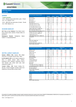 GÜNDEM EKONOMİ HABERLERİ SEKTÖR ve