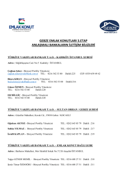 Anlaşmalı Bankalar