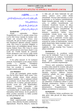 yeryüzünün küçük ve onurlu halifesi: çocuk