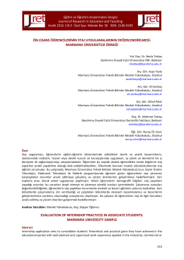 &ouml;n lisans &ouml;ğrencilerinin staj uygulamalarının değerlendirilmesi