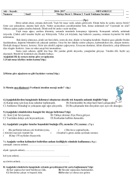 (5p.) 4.)Aşağıdakilerden hangisinde ikilemeyi oluşturan