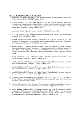 aralık 2016 meclis karar özeti