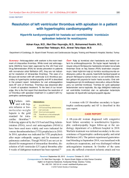 Resolution of left ventricular thrombus with apixaban in a patient