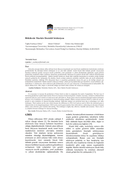 Bitkilerde Markör Destekli Seleksiyon. (PDF Available)