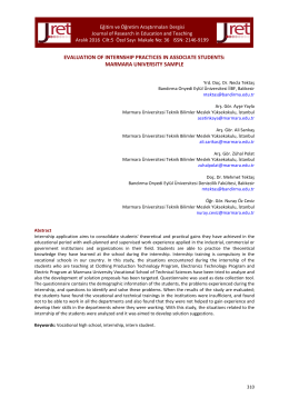 marmara unıversıty sample - Journal of Research in Education and