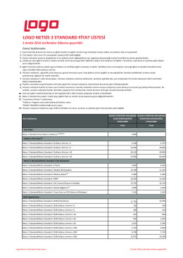 LOGO NETSİS 3 STANDARD FİYAT LİSTESİ