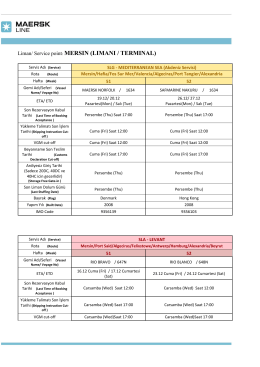 Liman/ Service point: MERSIN (LIMANI / TERMINAL)