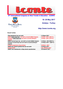 &Ouml;nemli Tarihler