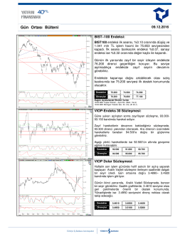 Gün Ortası Bülteni - Yatırım Finansman