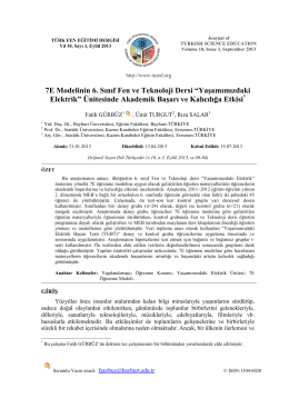 The Effect of 7E Learning Model on Academic Achievements and