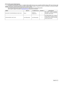 Sayfa 1 / 1 - İş Bilgisi