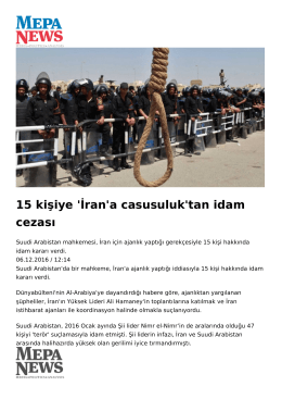 15 kişiye `İran`a casusuluk`tan idam cezası