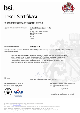 MACUNKOY OHSAS 18001 BELGESI Boyut: 0,6 MB