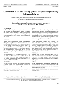 Comparison of trauma scoring systems for predicting mortality in