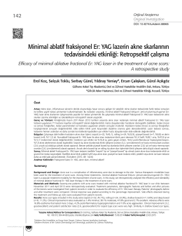 Efficacy of minimal ablative fractional Er: YAG laser in the treatment