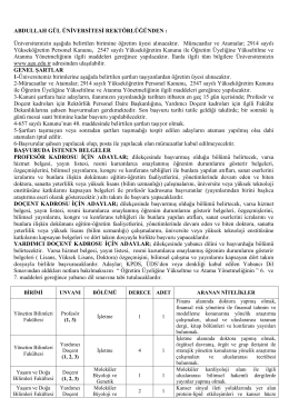 bozok üniversitesi rektörlüğünden