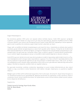 Tam Metin  - Turkish Journal of Urology