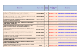 Üniversite Kadro Türü Kadro Sayısı Son Başvuru Tarihi İlan Linki