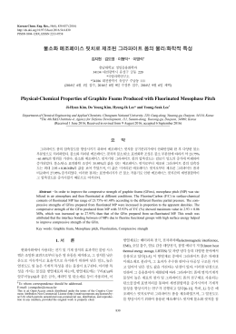 불소화 메조페이스 핏치로 제조된 그라파이트 폼의 물리/화학적 특성