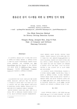 졸음운전 감지 시스템을 위한 눈 깜빡임 인식 방법