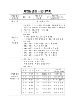 사업실명제 사업내역서