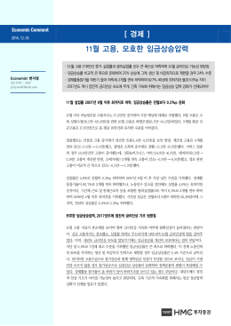 [ 경제 ] 11월 고용, 모호한 임금상승압력