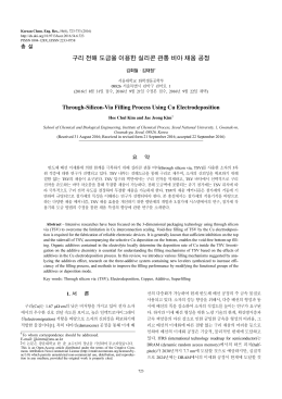 구리 전해 도금을 이용한 실리콘 관통 비아 채움 공정 Through