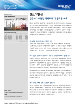 건설/부동산 - 미래에셋증권