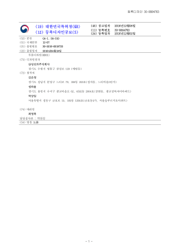 (19) 대한민국특허청(KR) (12) 등록디자인공보(S)